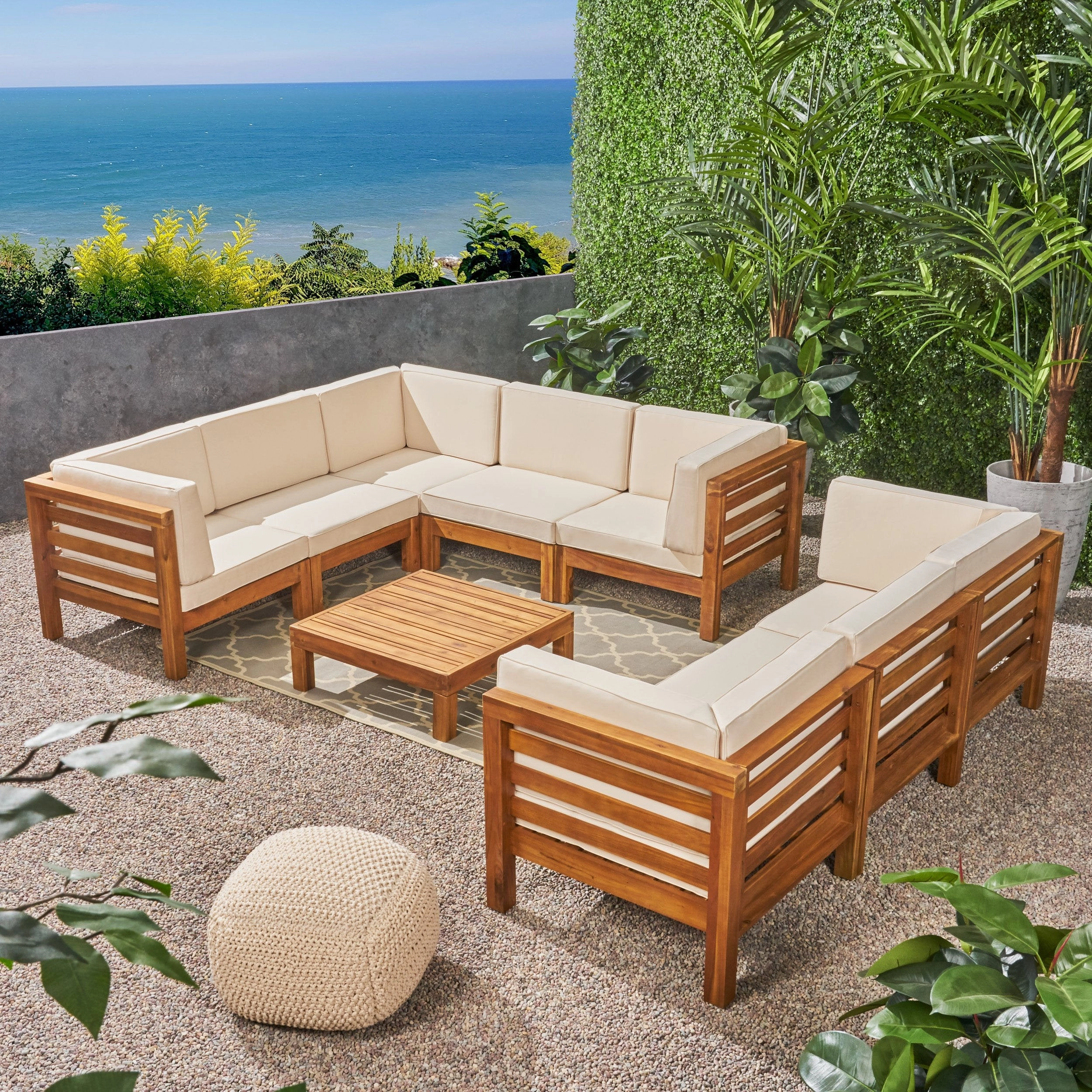 Outdoor Sectional Sofa Set with Coffee Table - NH380703