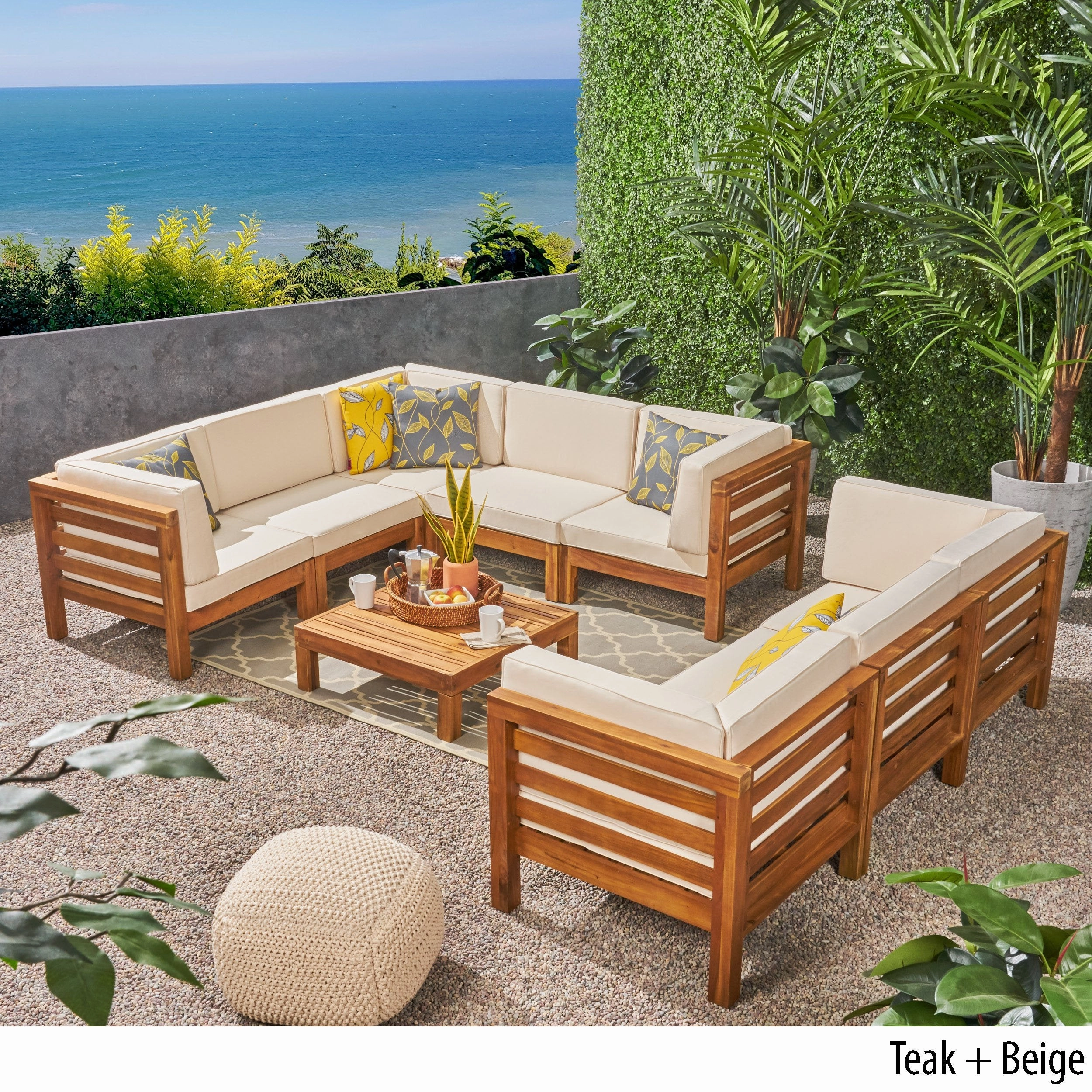 Outdoor Sectional Sofa Set with Coffee Table - NH380703