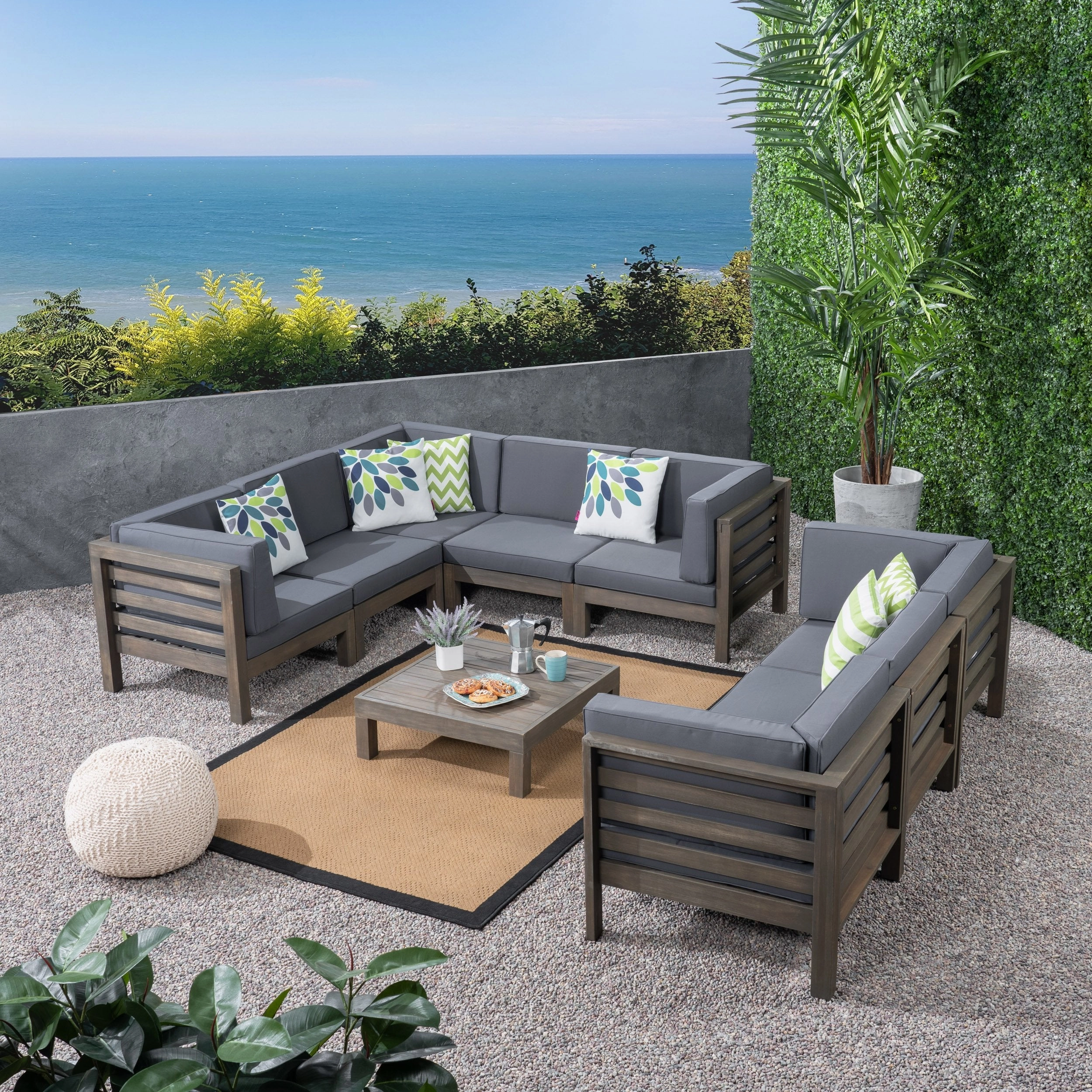 Outdoor Sectional Sofa Set with Coffee Table - NH380703