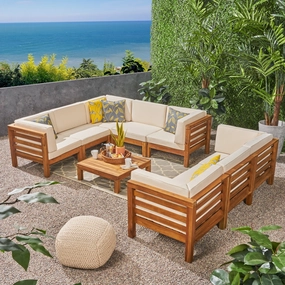 Outdoor Sectional Sofa Set with Coffee Table - NH380703 serving bowl, serving dish