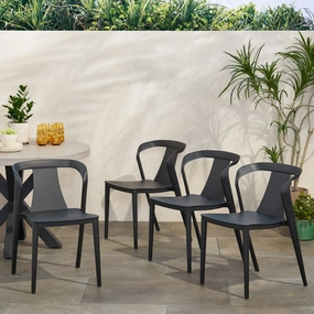 Outdoor Stacking Dining Chair (Set of 4) - NH271213 chandelier, pendant light