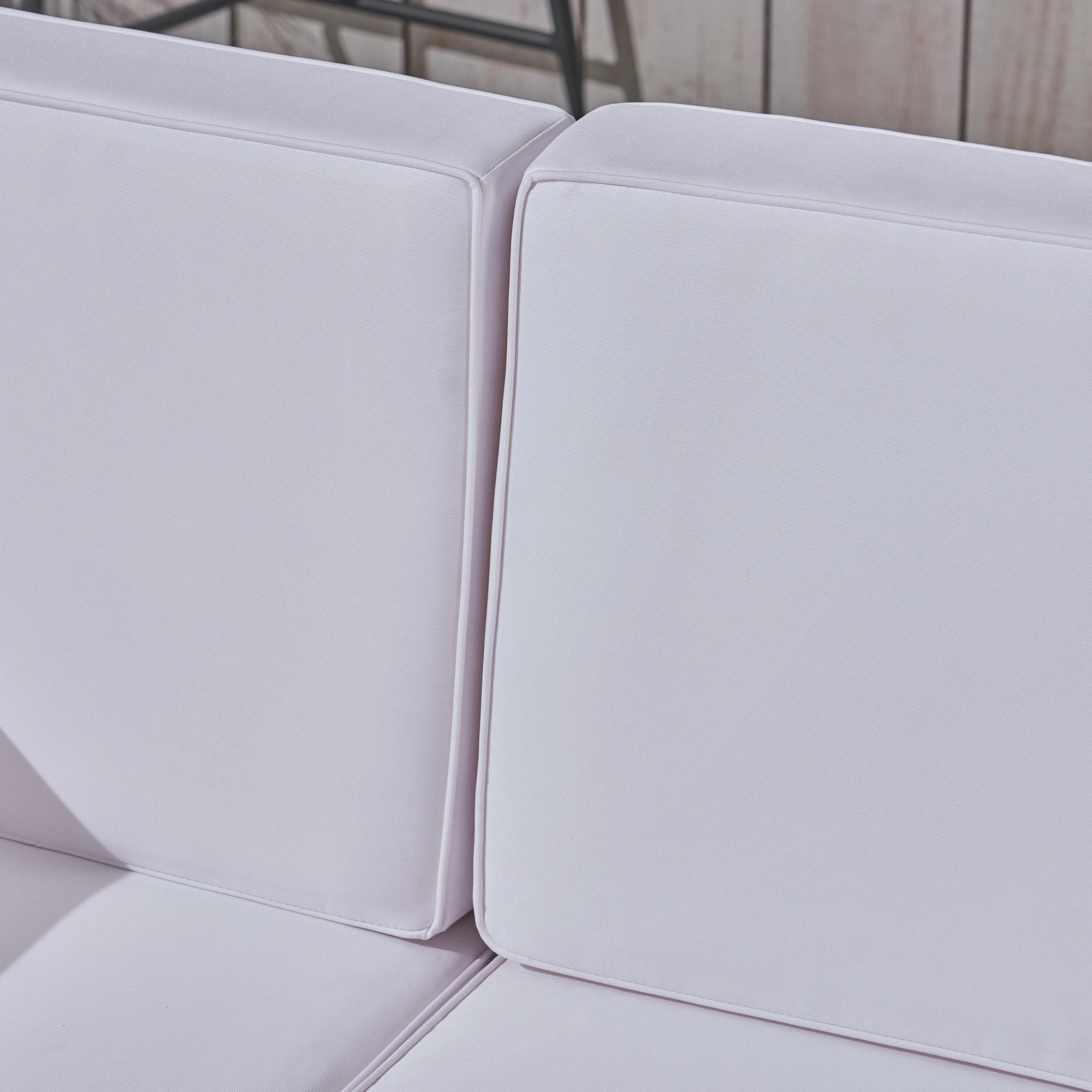 Outdoor V-Shaped Sectional Sofa Set - 5-Seater - Acacia Wood - Outdoor Cushions - NH460703
