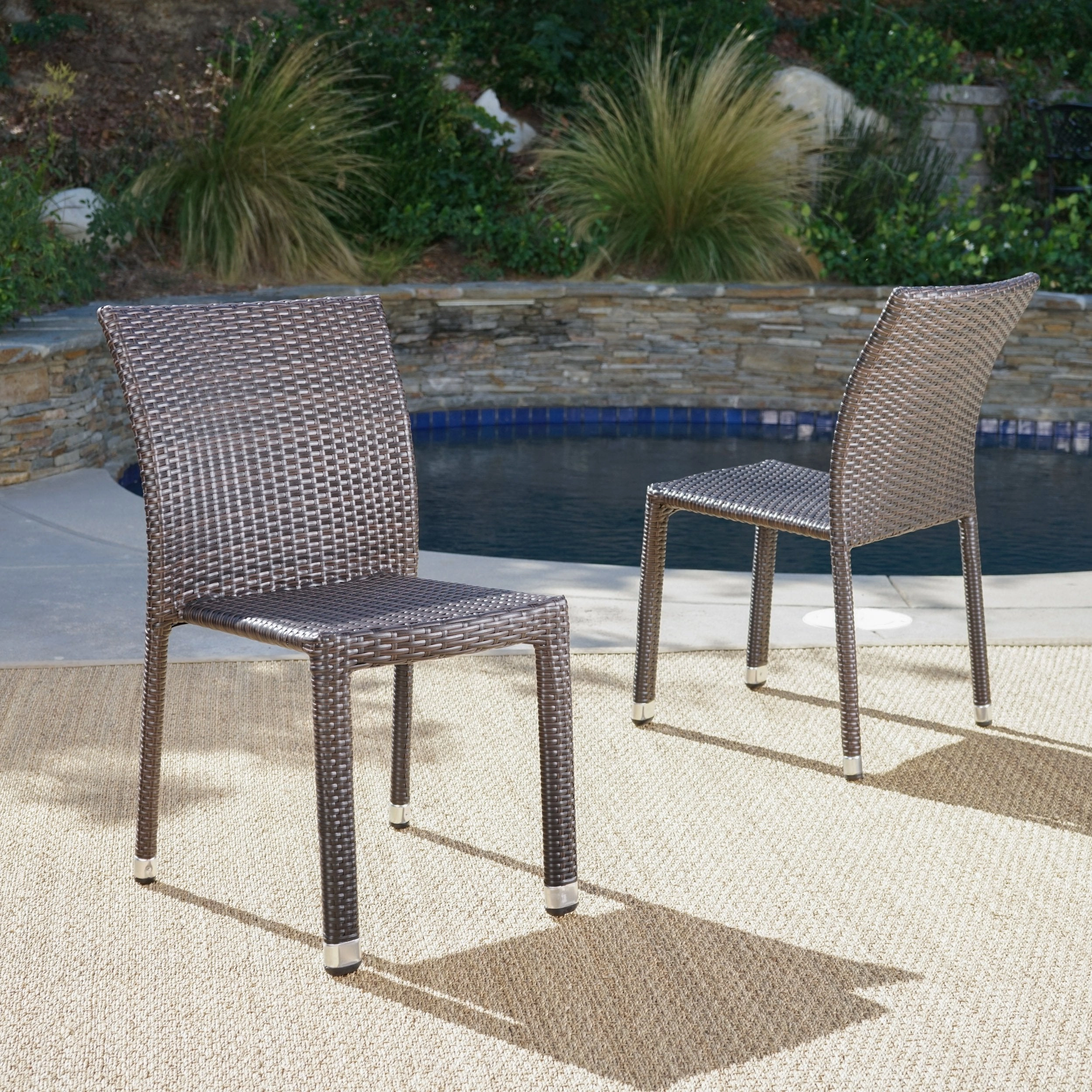 Outdoor Wicker Armless Stack Chairs With Aluminum Frame - NH132103 chandelier, pendant light