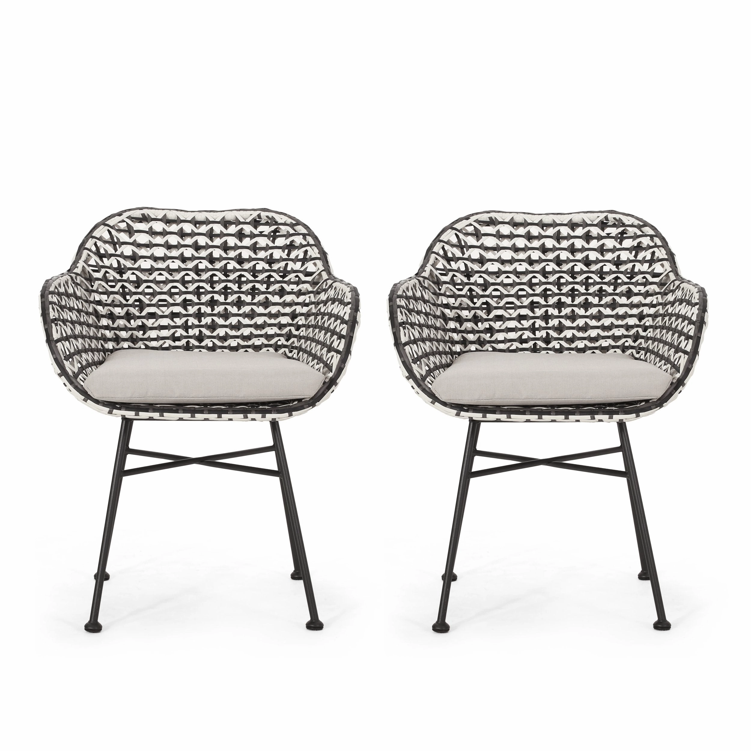 Outdoor Wicker Chair with Cushion (Set of 2) - NH996313 chandelier, pendant light
