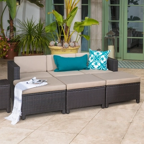 Outdoor Wicker Daybed Set w/ Water Resistant Cushions - NH474003 serving bowl, serving dish