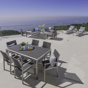 Outdoor Wicker Dining Set with Chat Set and Lounges - NH184003 serving bowl, serving dish