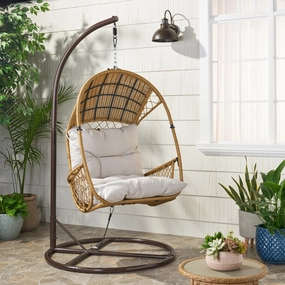 Outdoor Wicker Hanging Basket / Egg Chair with Stand - NH168113 chandelier, pendant light