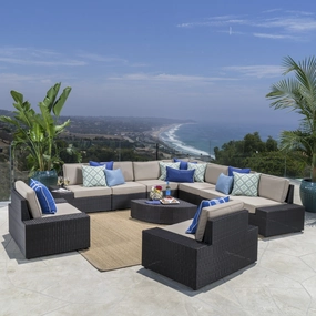 Outdoor Wicker Sectional Set w/ Cushions - NH205003 serving bowl, serving dish