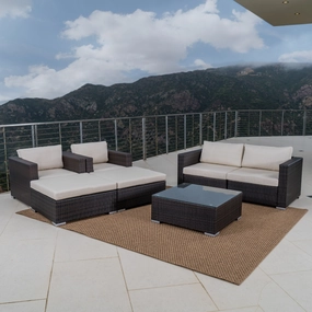 Outdoor Wicker Sectional w/ Cushions - NH805003 serving bowl, serving dish