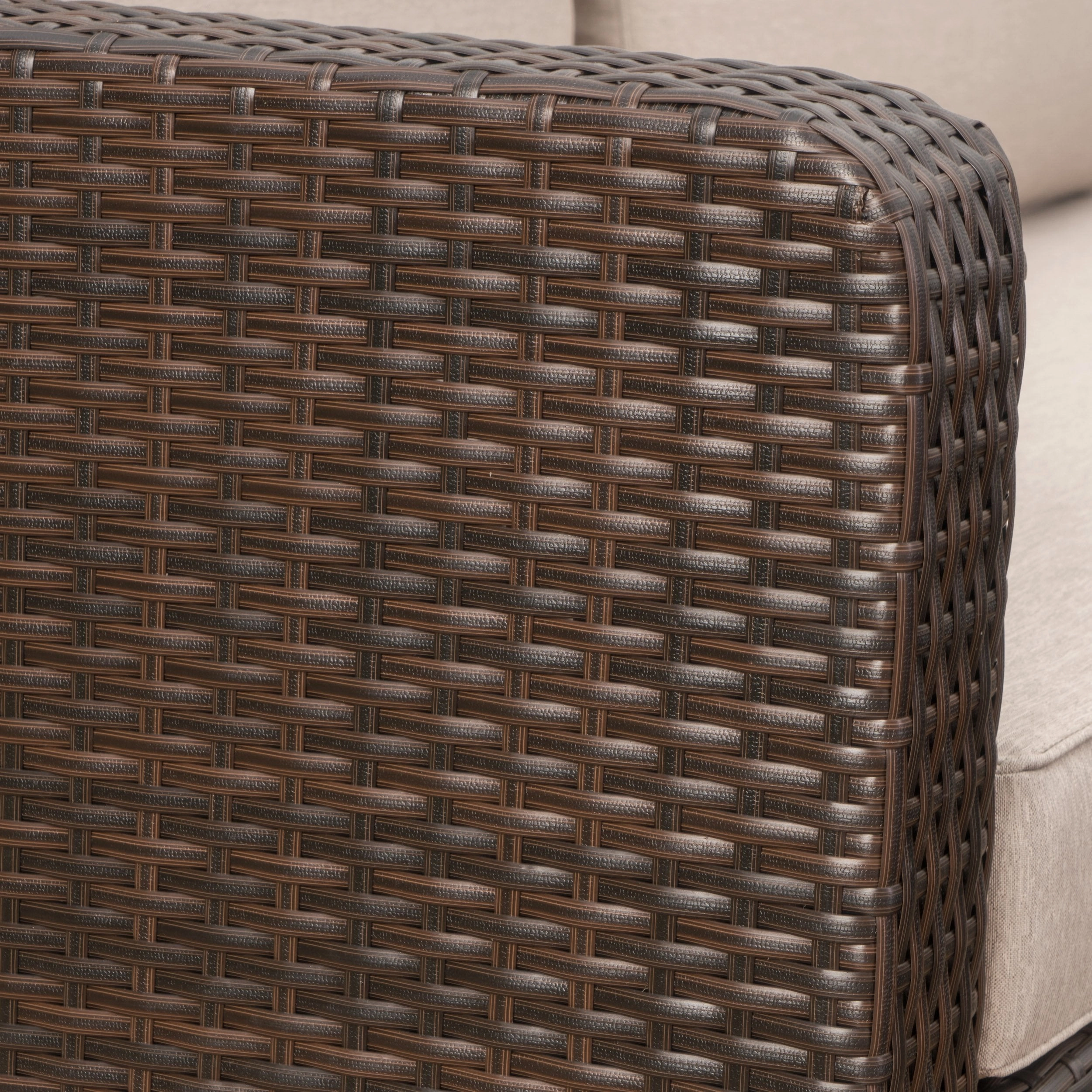 Outdoor Wicker Sofa Set with Water Resistant Cushions - NH877003