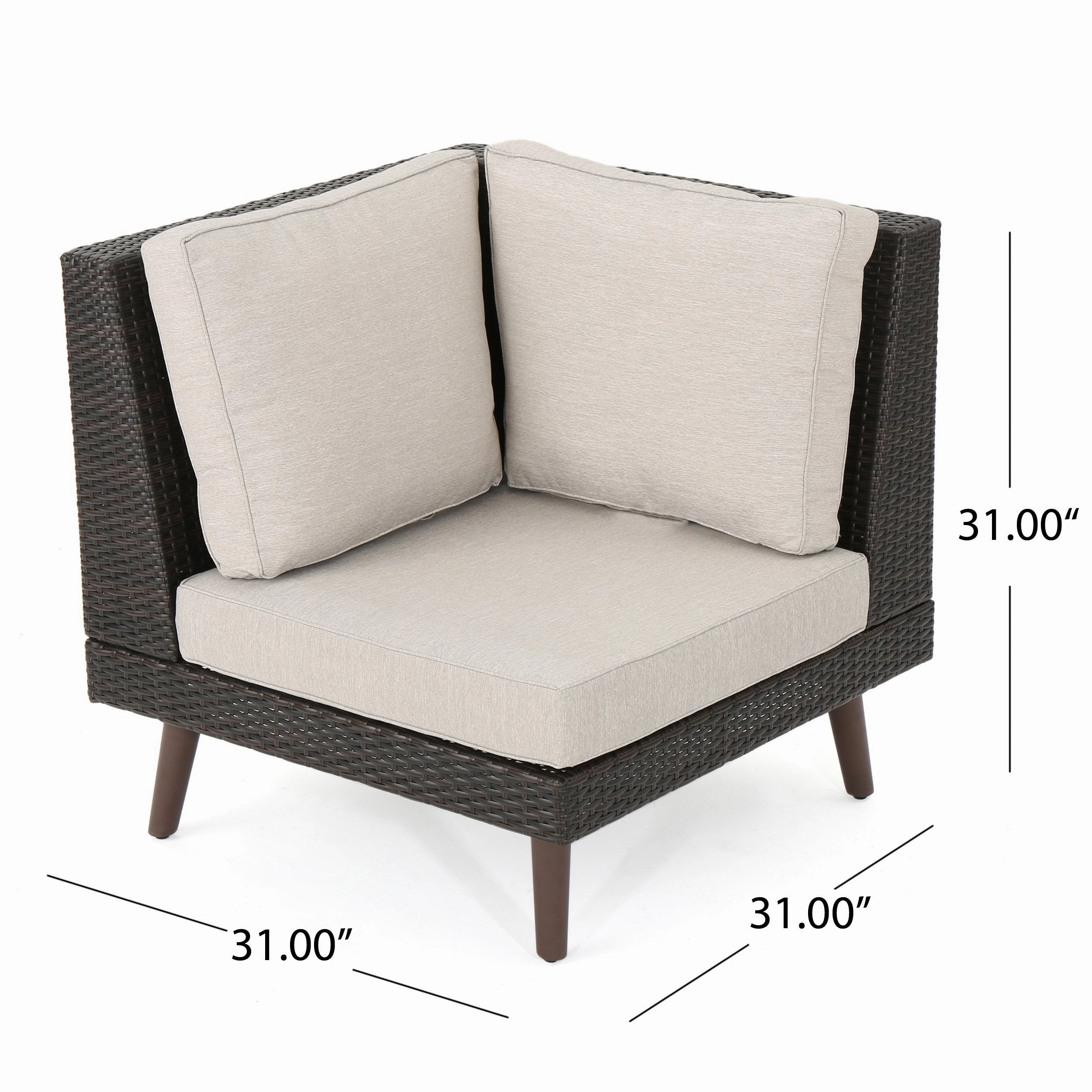 Outdoor Wicker Sofa Set with Water Resistant Cushions - NH877003