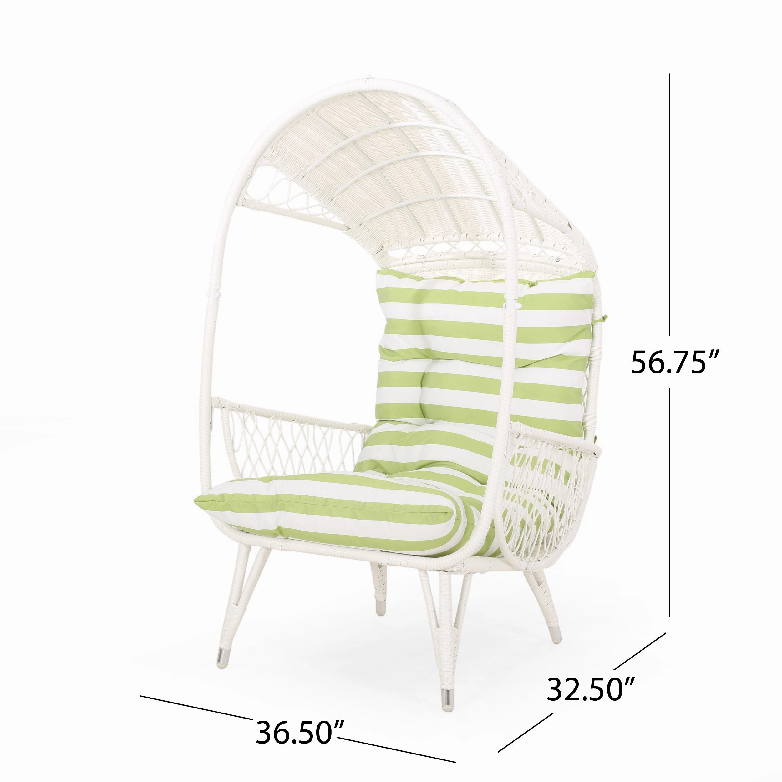 Outdoor Wicker Standing Basket Chair with Cushion - NH233113
