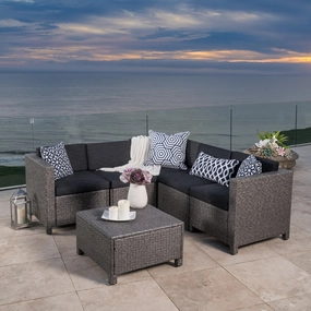 Outdoor Wicker V Shaped Sectional Sofa Set - NH040992 serving bowl, serving dish