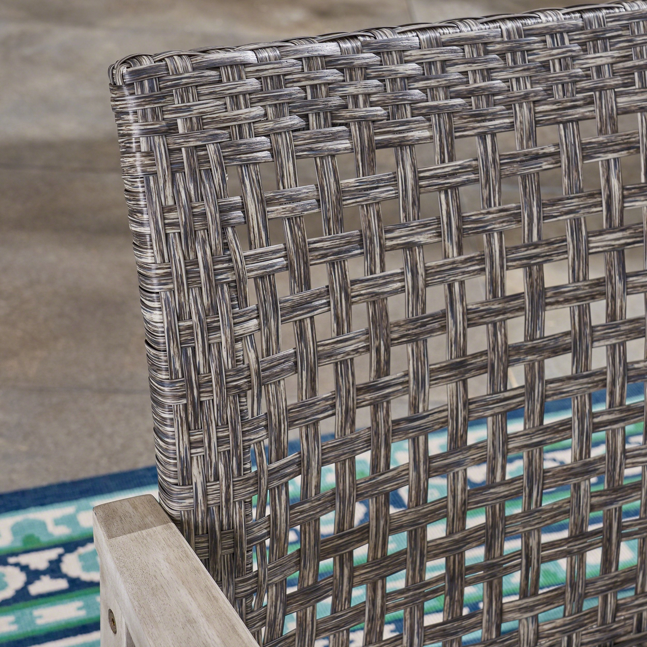 Outdoor Wood and Wicker Club Chairs - NH902503