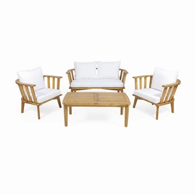 Outdoor Wooden Chat Set with Rectangular Coffee Table - NH071313 clothes rack, garment rack