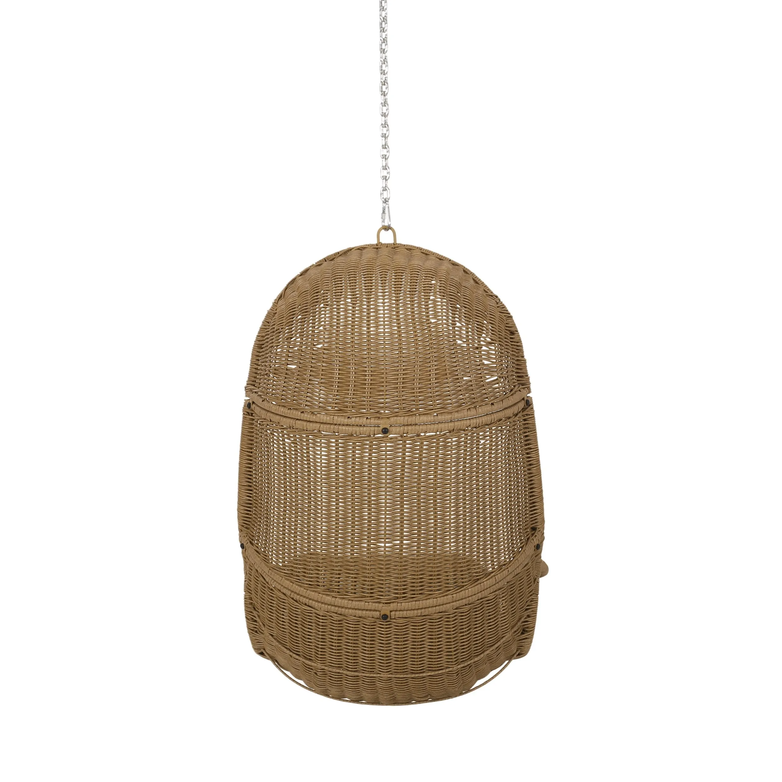 Outdoor/Indoor Wicker Hanging Chair with 8 Foot Chain (NO STAND) - NH700413