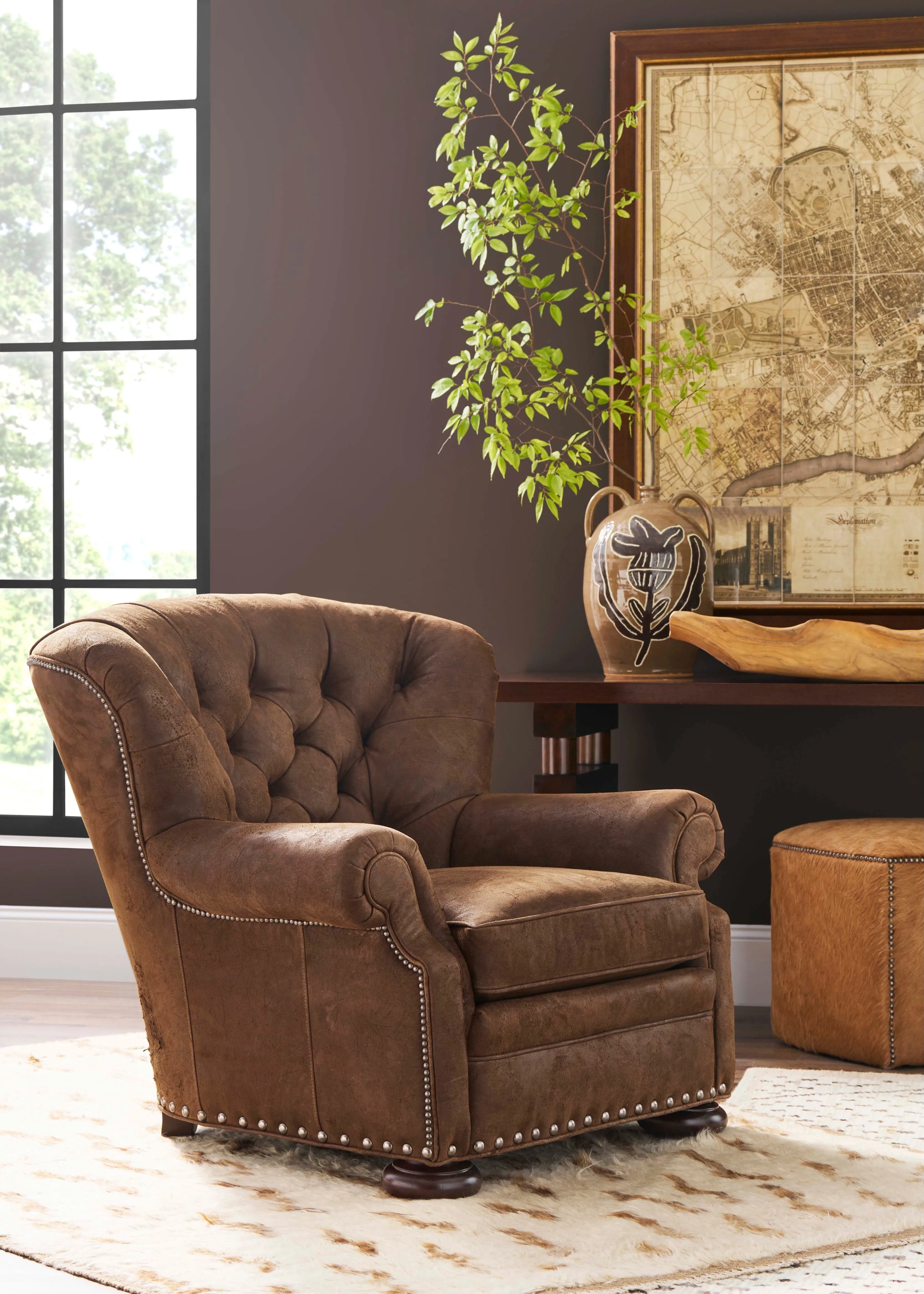 Outlaw Western Leather Tufted Chair gaming chair, computer chair