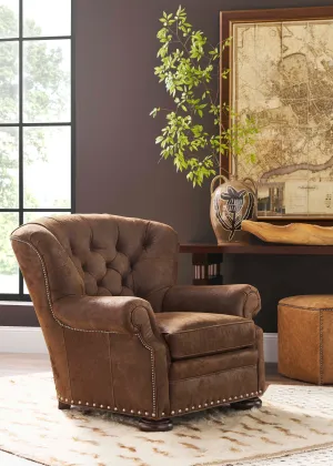 Outlaw Western Leather Tufted Chair vanity mirror, wall mirror