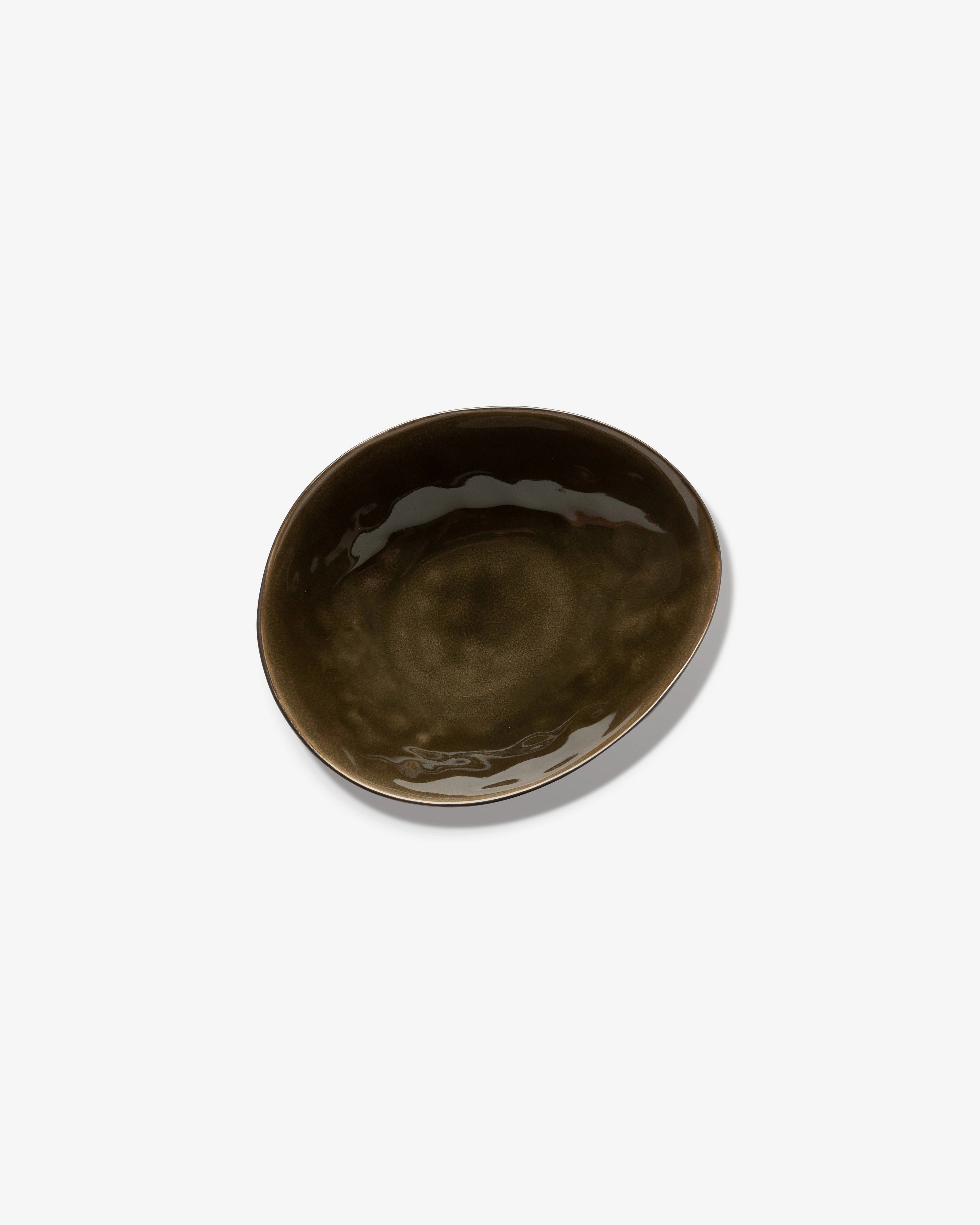 Oval bowl L gray Pure