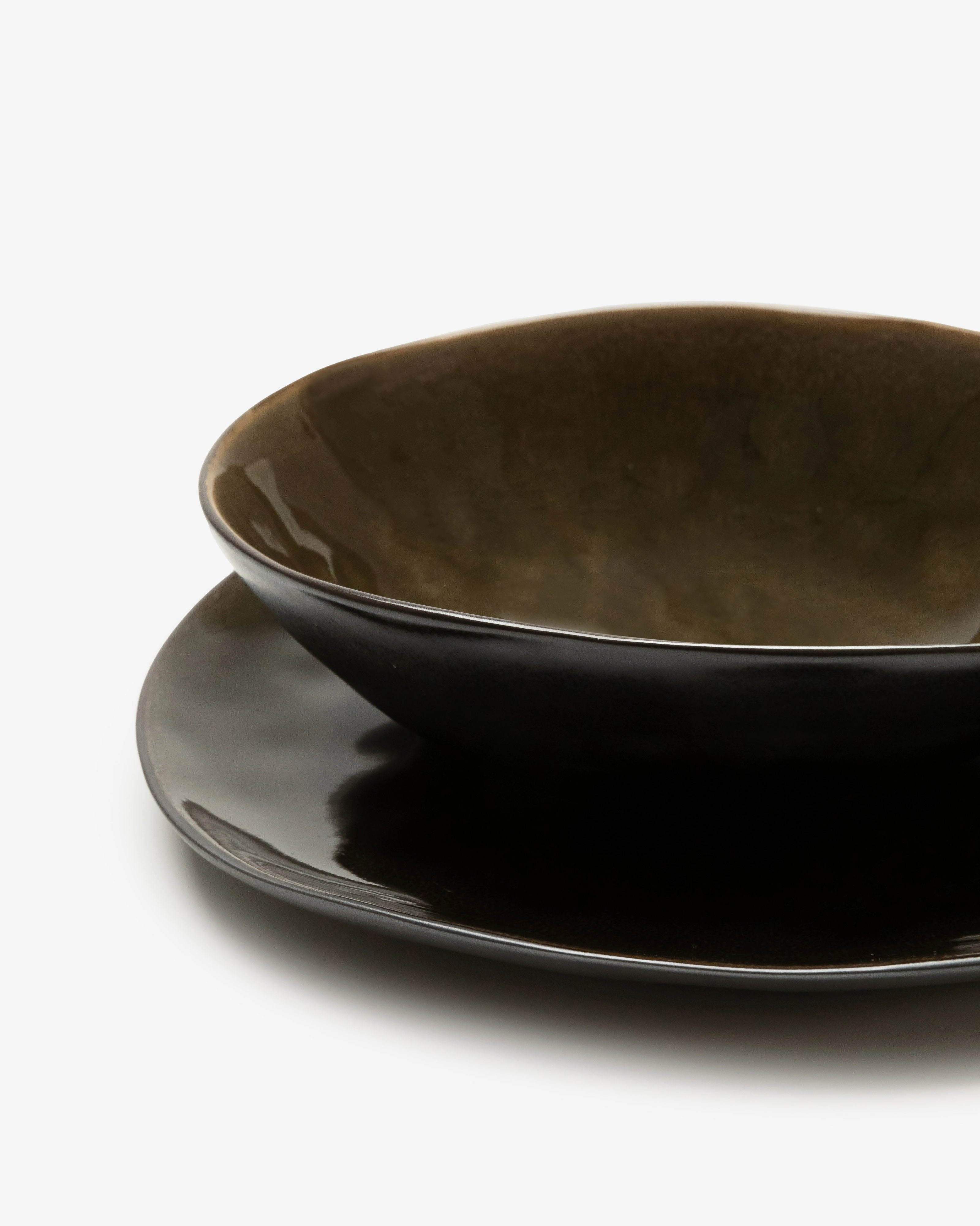 Oval bowl L gray Pure