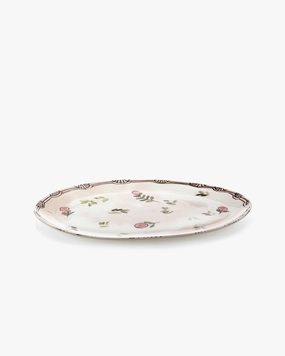 Oval plate 2 L Mirtillo nude Midnight Flowers