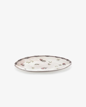 Oval plate 2 S Mirtillo nude Midnight Flowers