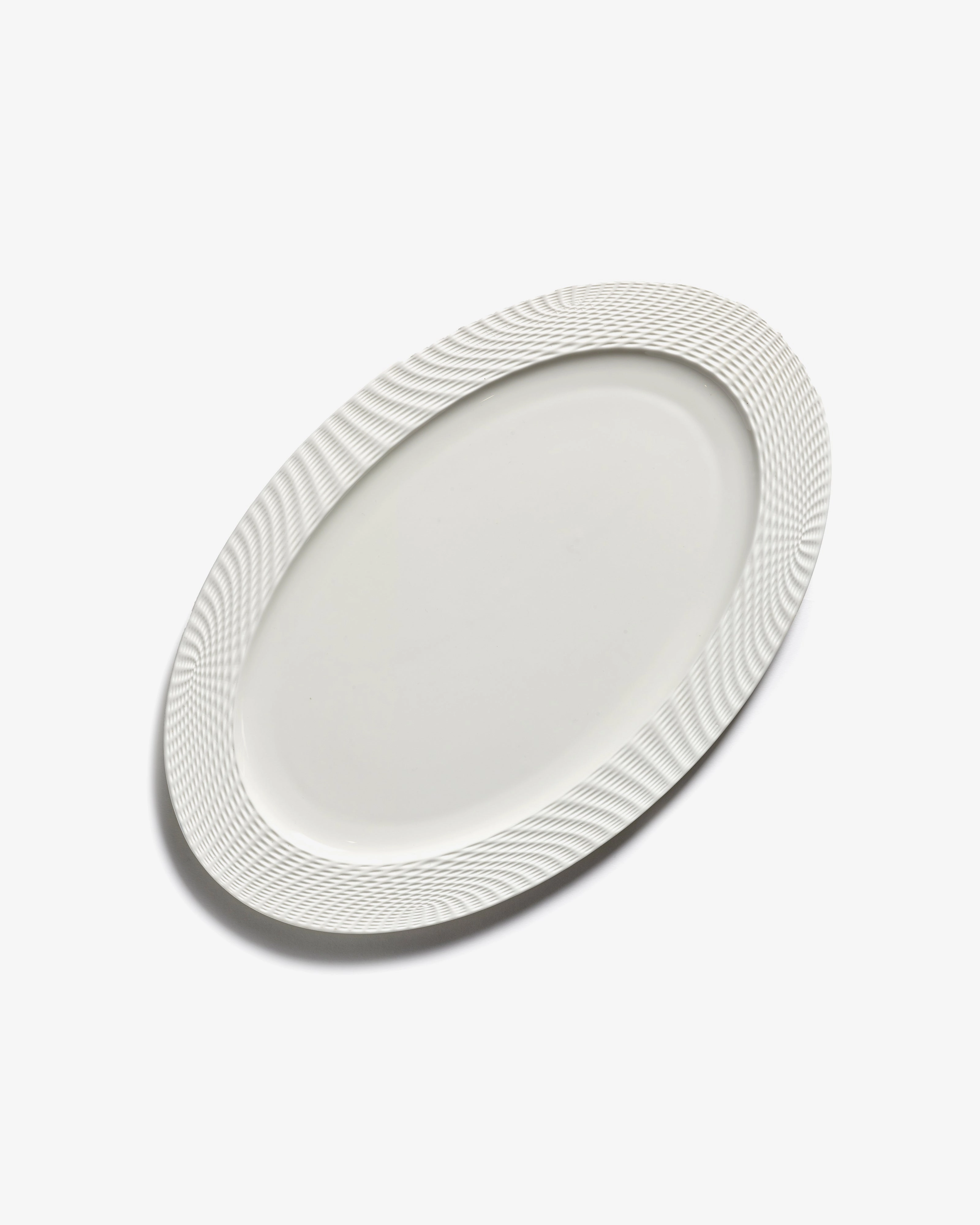 Oval plate white Nido