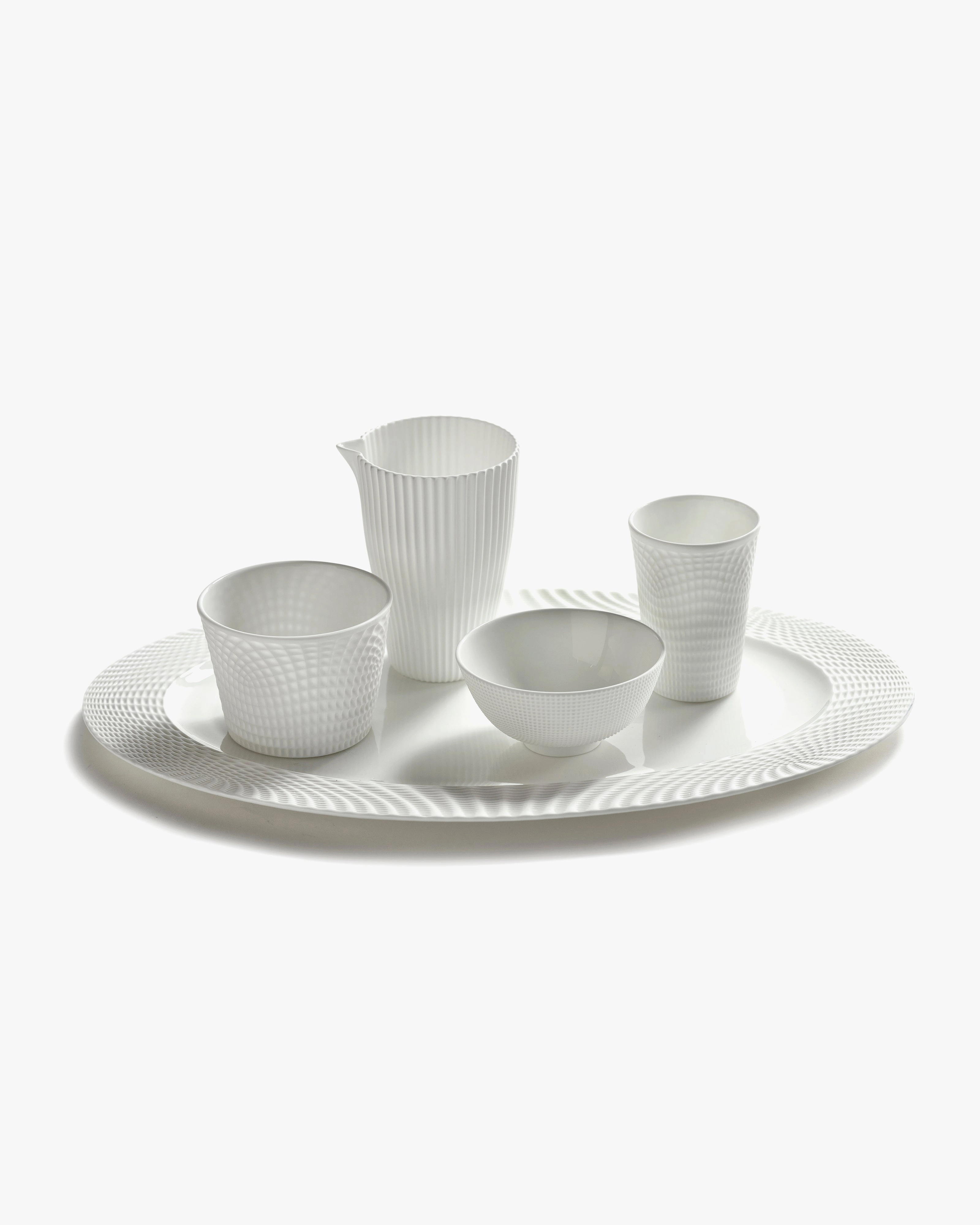Oval plate white Nido