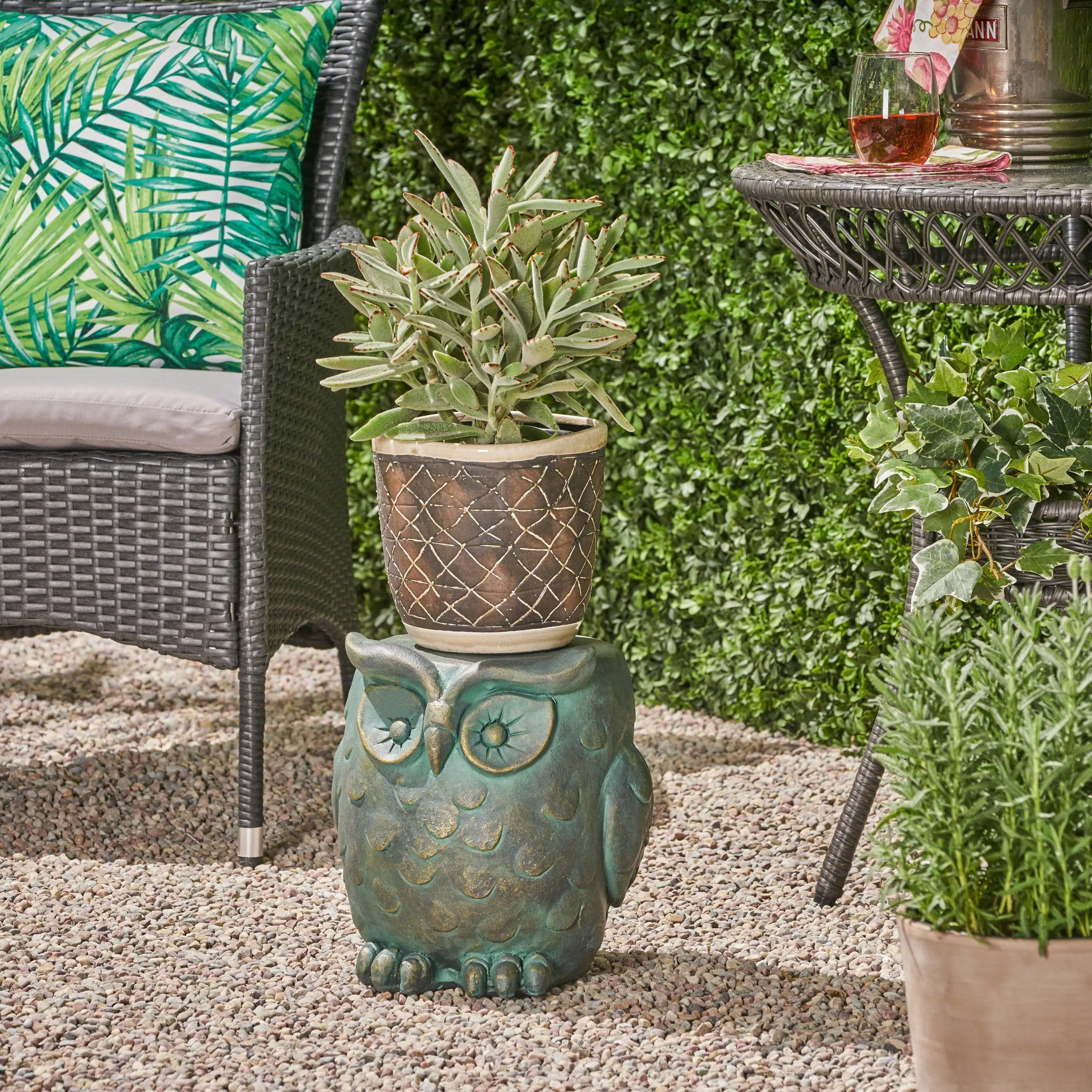 Owl Garden Stool - NH604703 patio chairs, outdoor seating