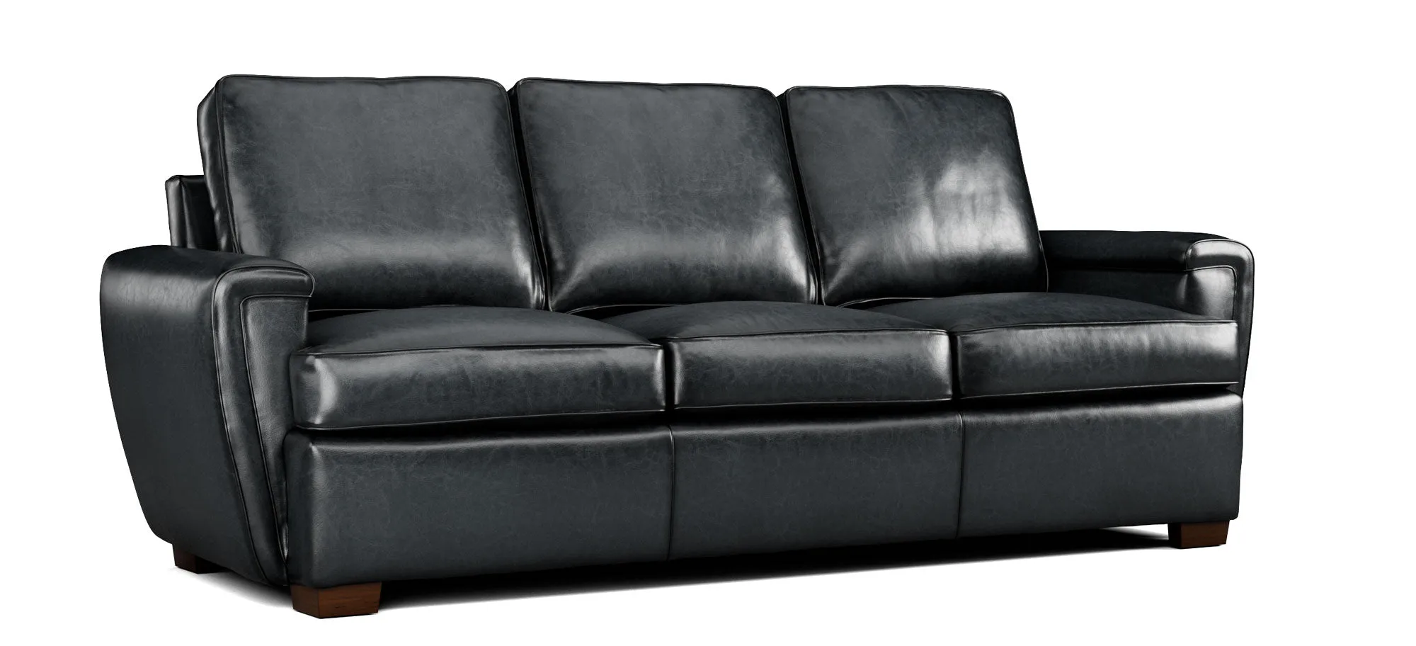 Oxford Leather Sofa - Elegant, Plush, US-Made Comfort