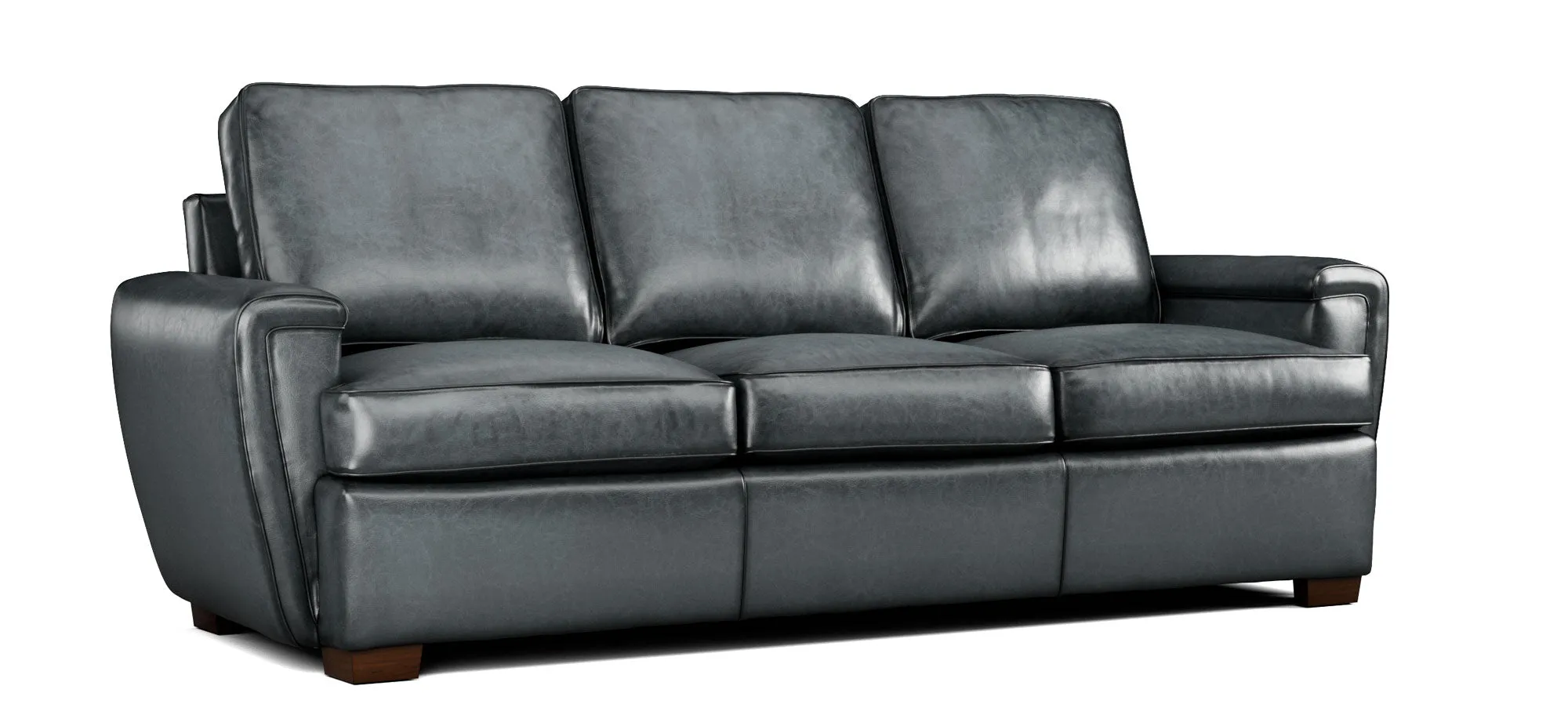 Oxford Leather Sofa - Elegant, Plush, US-Made Comfort