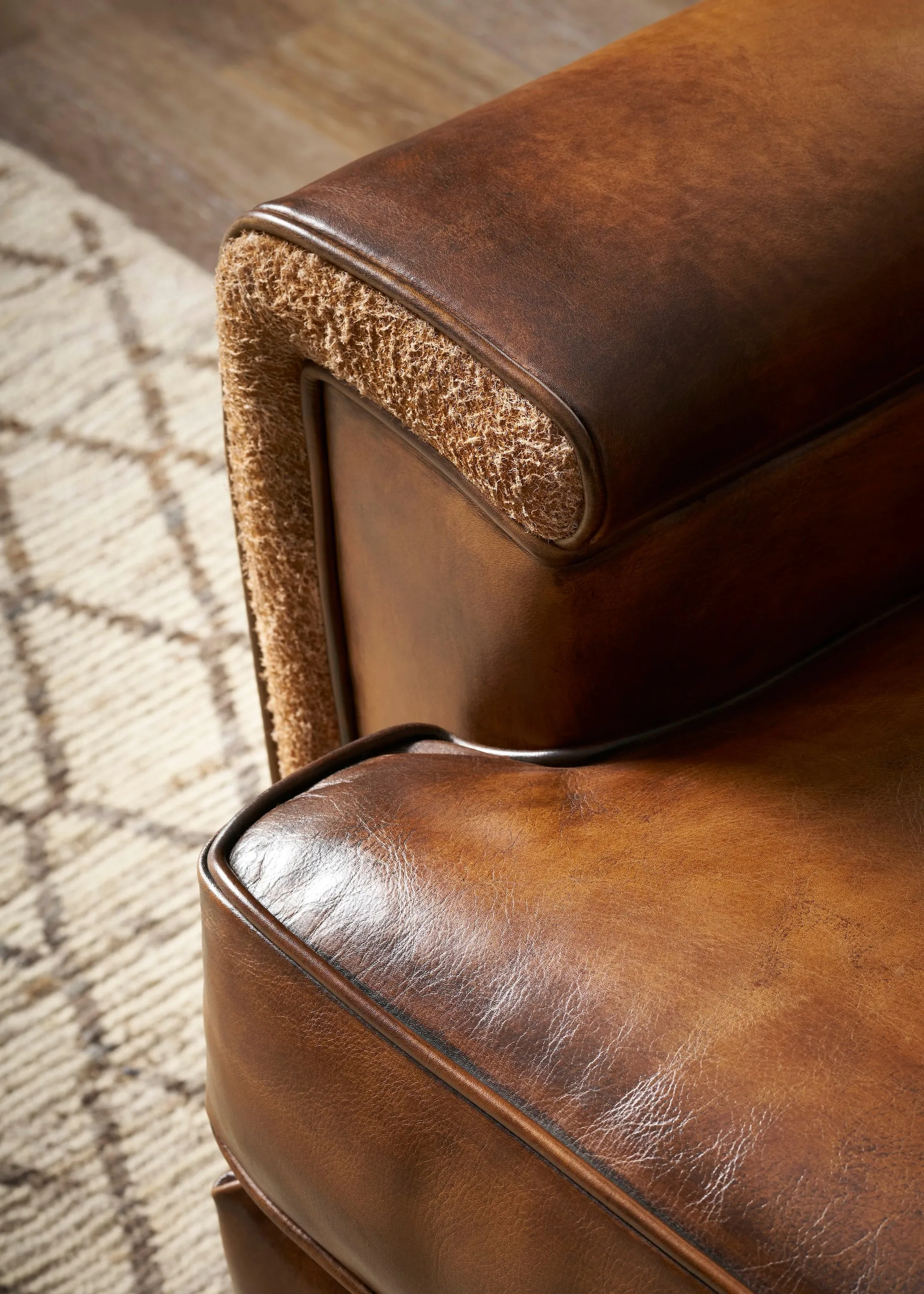 Oxford Leather Sofa - Elegant, Plush, US-Made Comfort