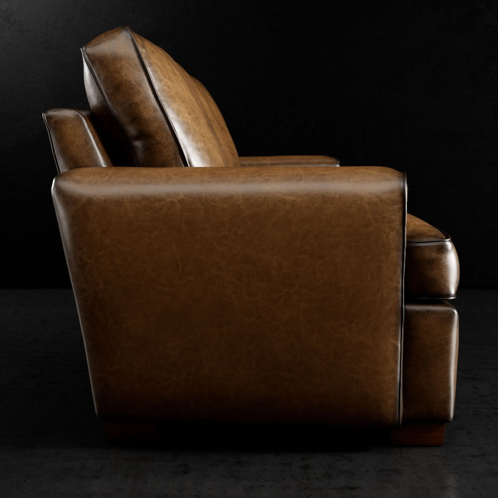 Oxford Leather Sofa - Elegant, Plush, US-Made Comfort