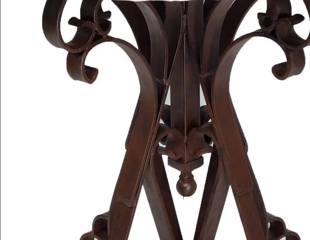 Oxidized Hammered Copper Console Table