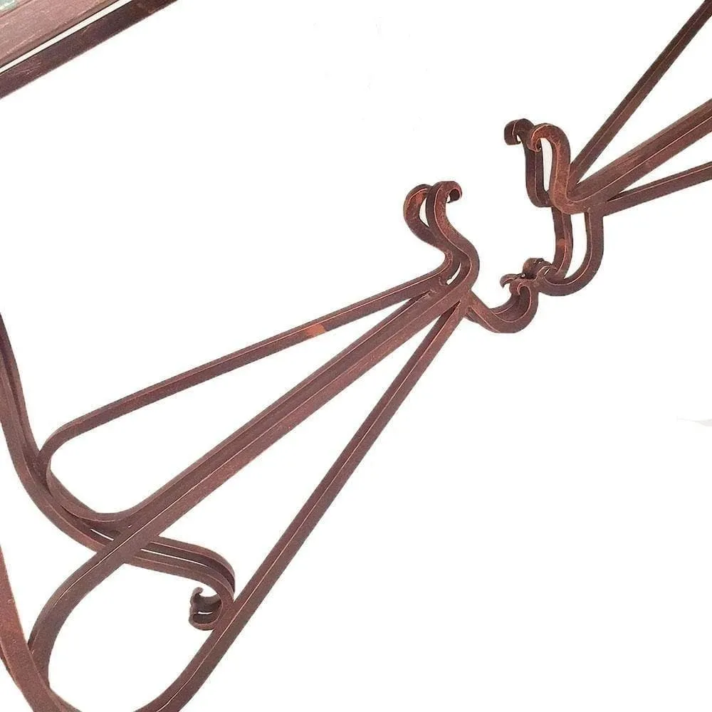 Oxidized Hammered Copper Console Table
