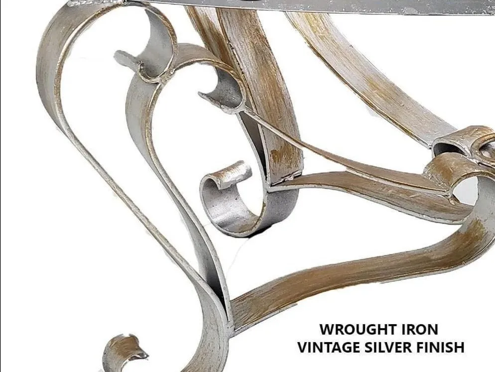 Oxidized Hammered Copper Console Table