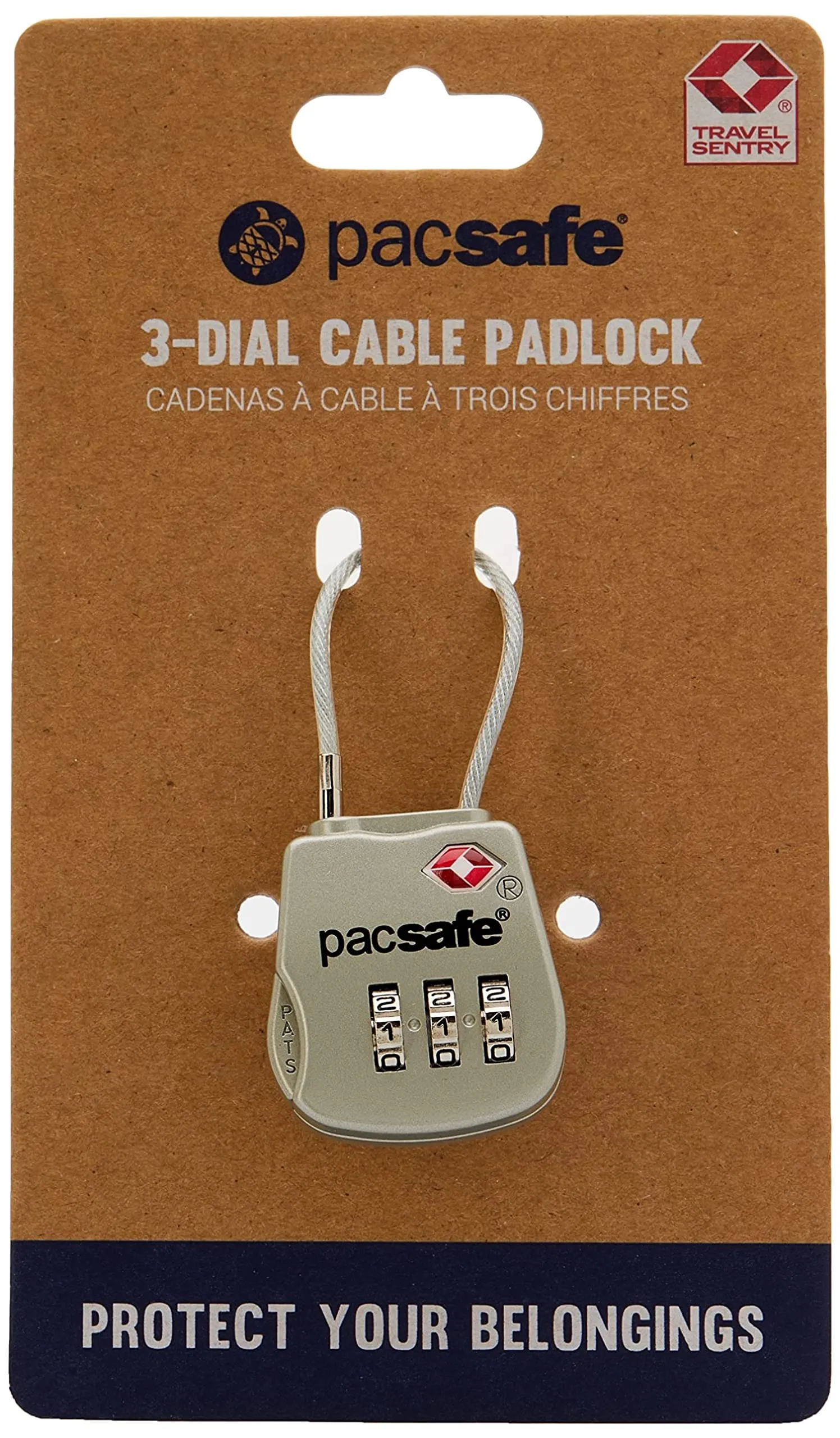 Pacsafe Prosafe 800 Combination Cable Padlock Bags Pacsafe