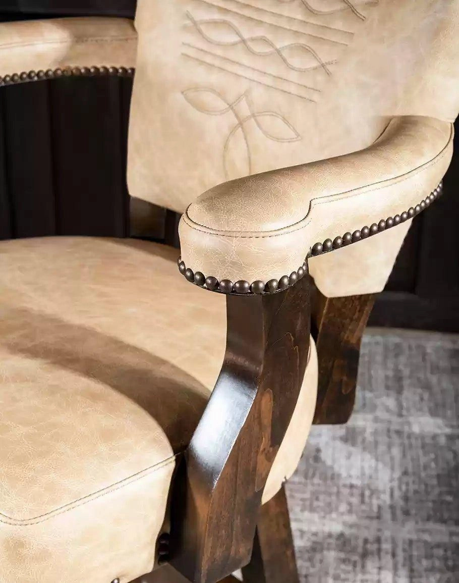 Palomino Panache Western Swivel Bar Chair w/ Boot Stitch