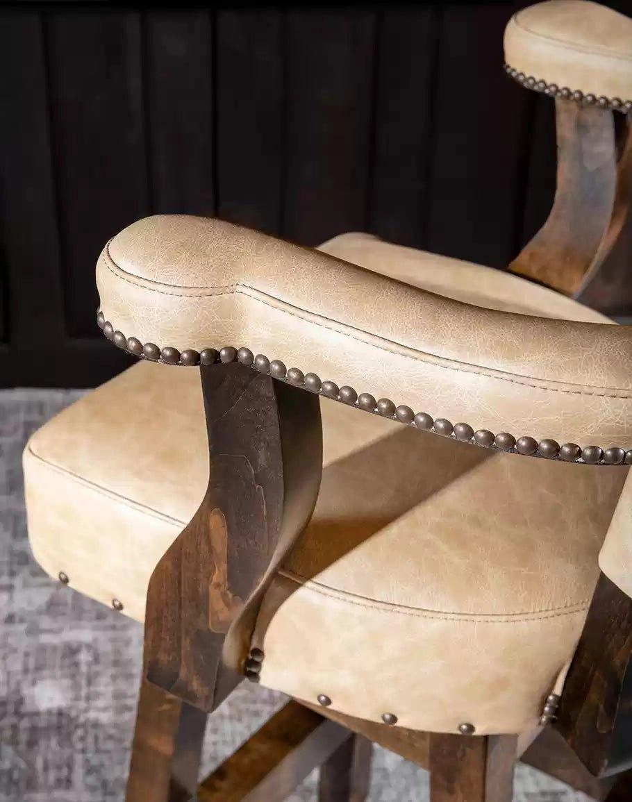 Palomino Panache Western Swivel Bar Chair w/ Boot Stitch