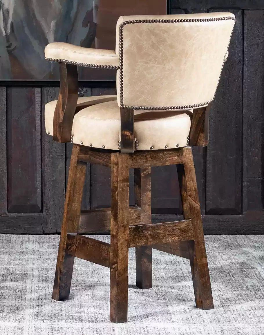 Palomino Panache Western Swivel Bar Chair w/ Boot Stitch