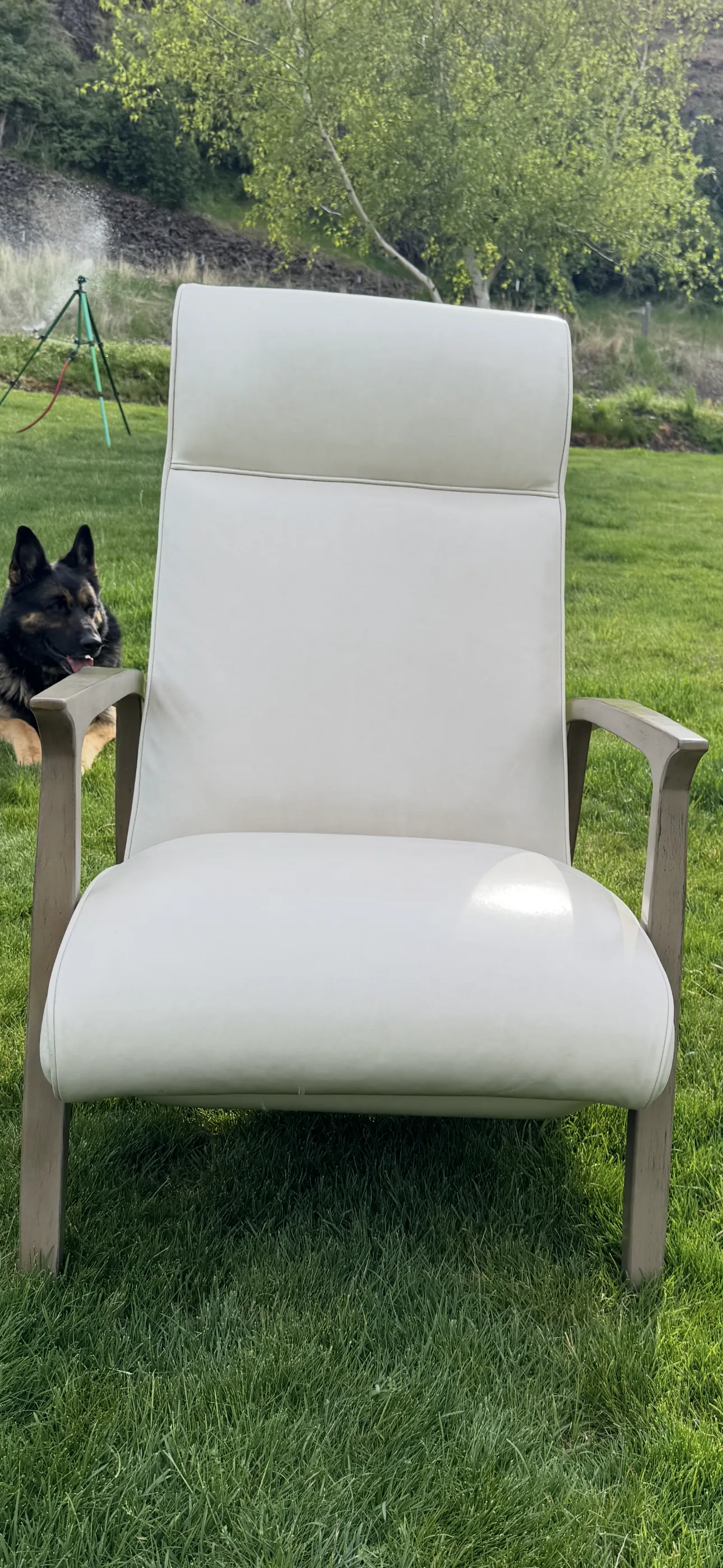 Panhandle Retro Leather Recliner