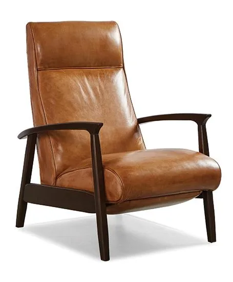 Panhandle Retro Leather Recliner