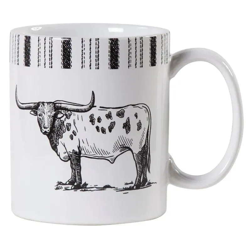 Paseo Ranch Longhorn Coffee Mugs toilet seat cover, slow close seat