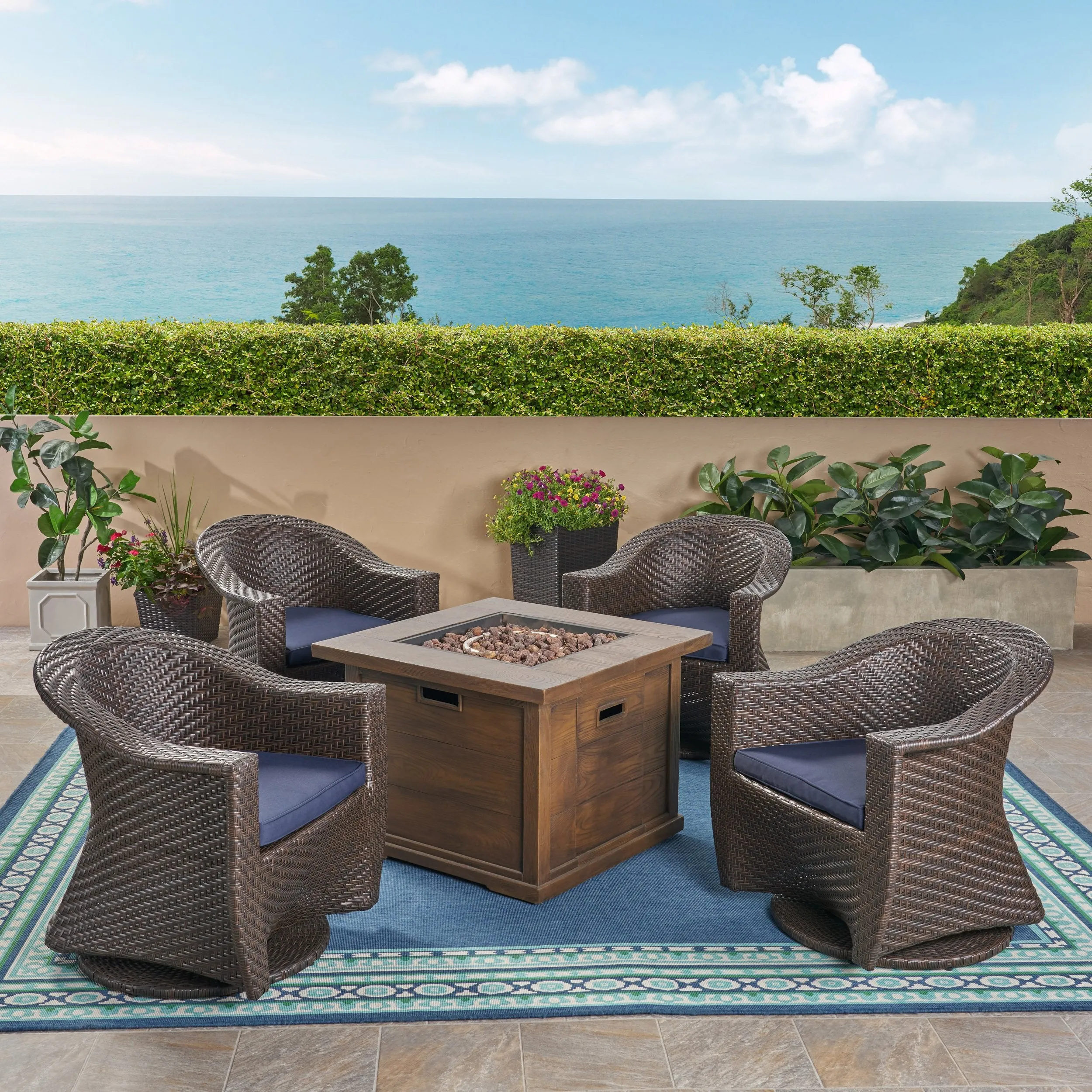 Patio Fire Pit Set - NH652703 patio chairs, outdoor seating
