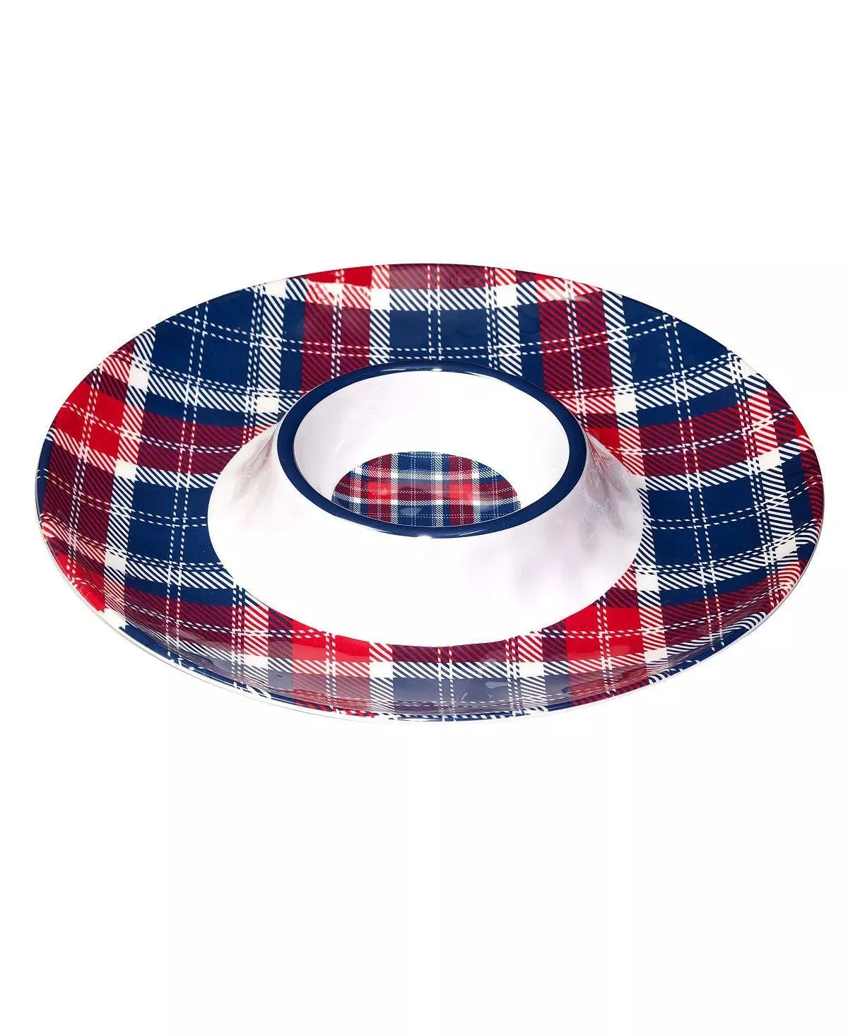 Patriotic Plaid Melamine Dishes