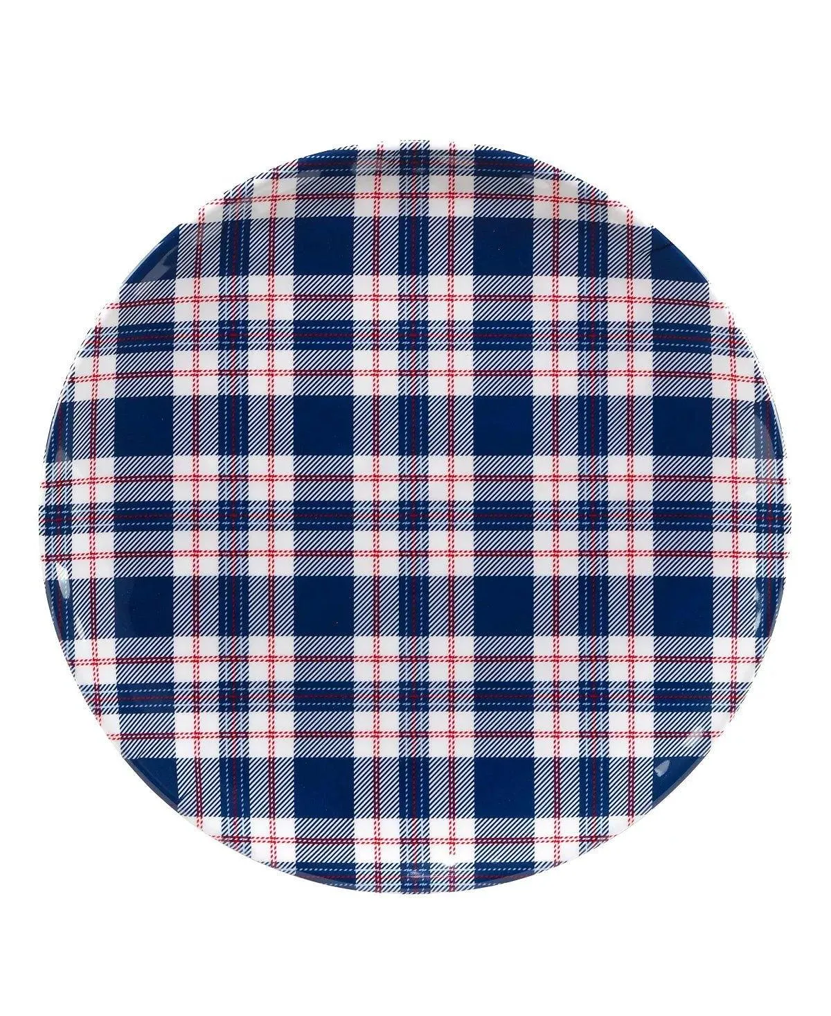 Patriotic Plaid Melamine Dishes