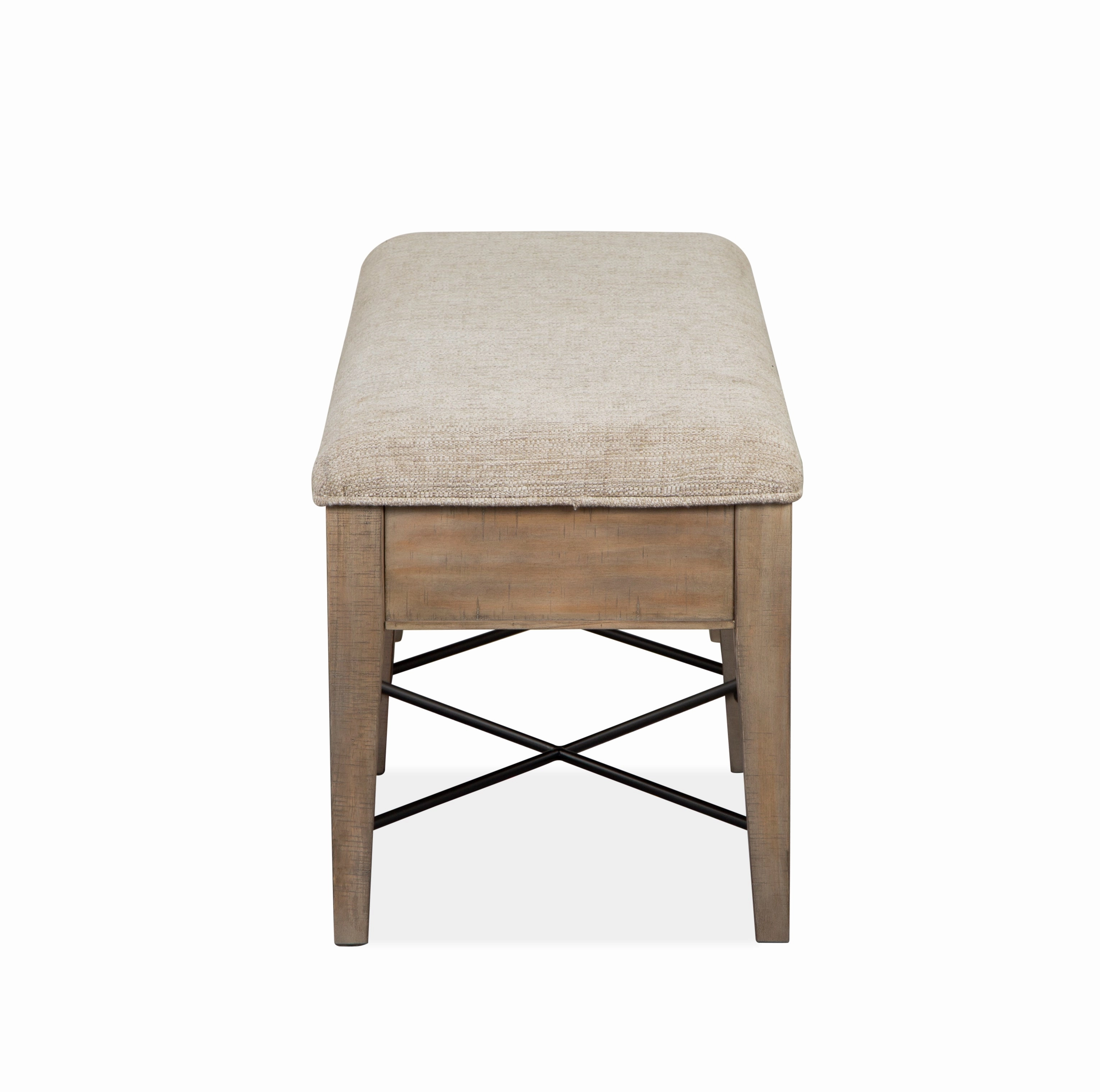 Paxton Place Bench With Storage - Greyish Brown