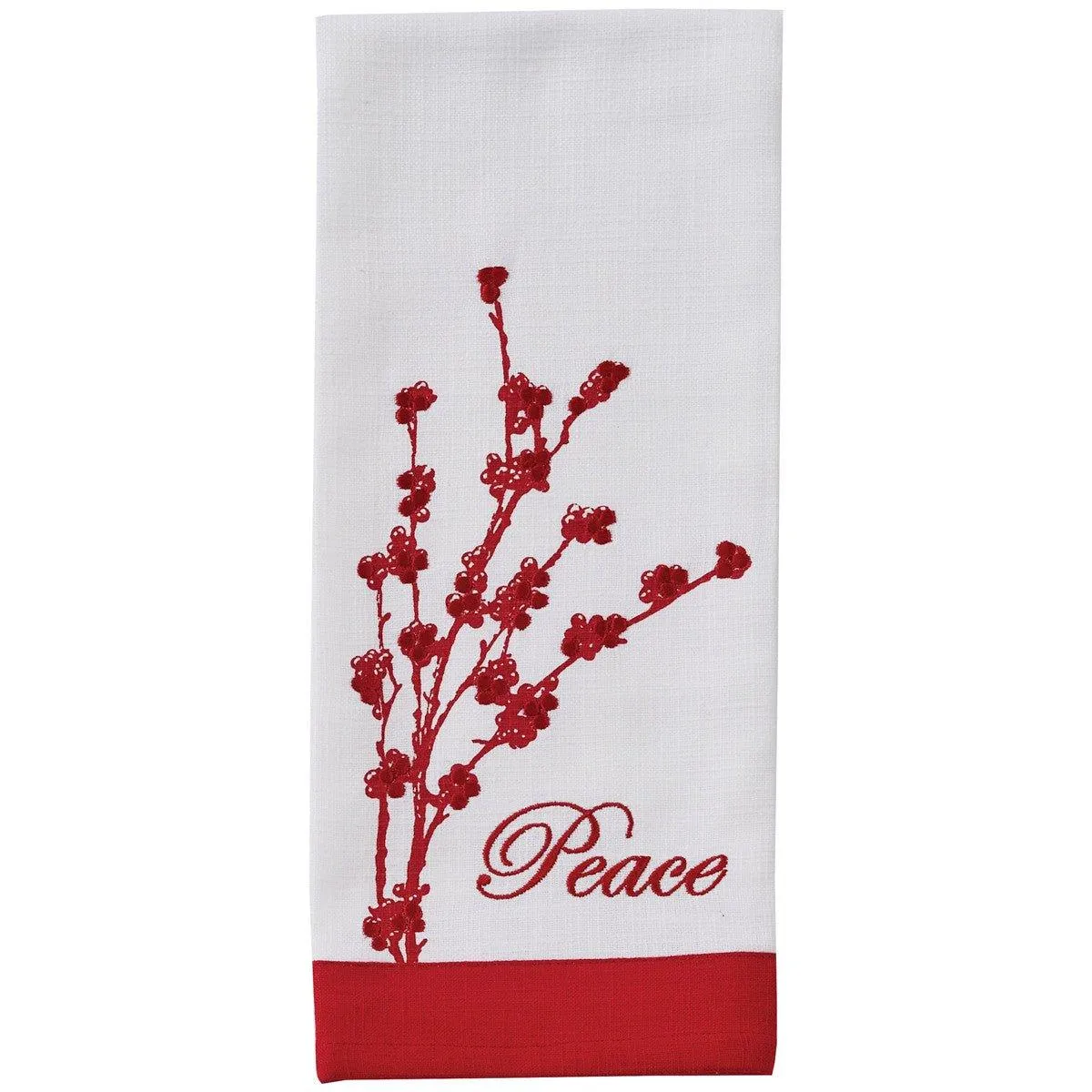Peace & Joy Embroidered Dish Towels