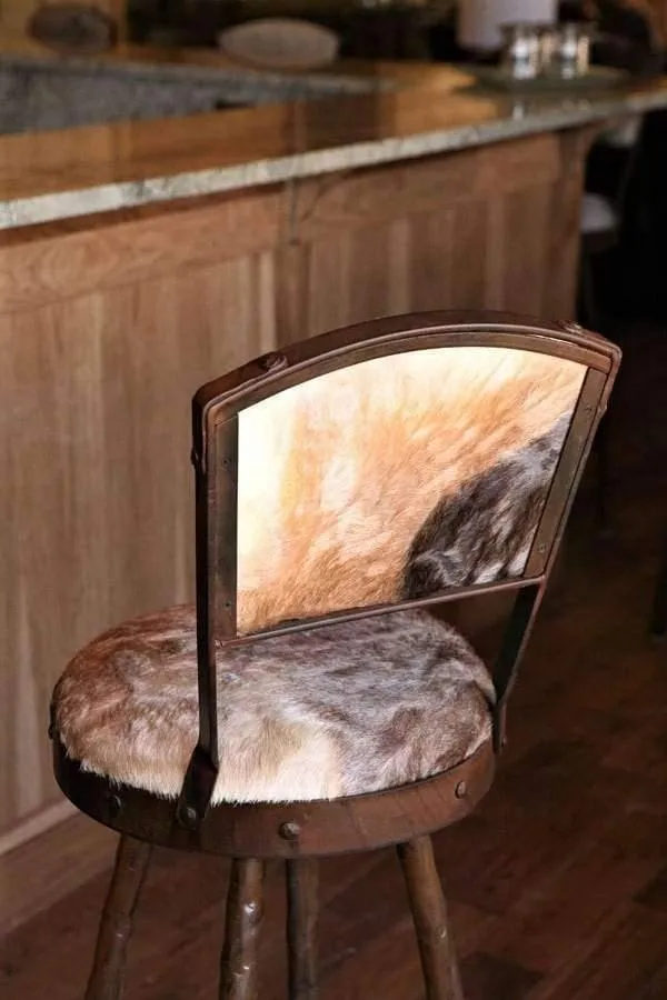 Peak 9 Iron & Cowhide Bar Chairs