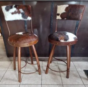 Peak 9 Iron & Cowhide Bar Chairs gaming chair, computer chair